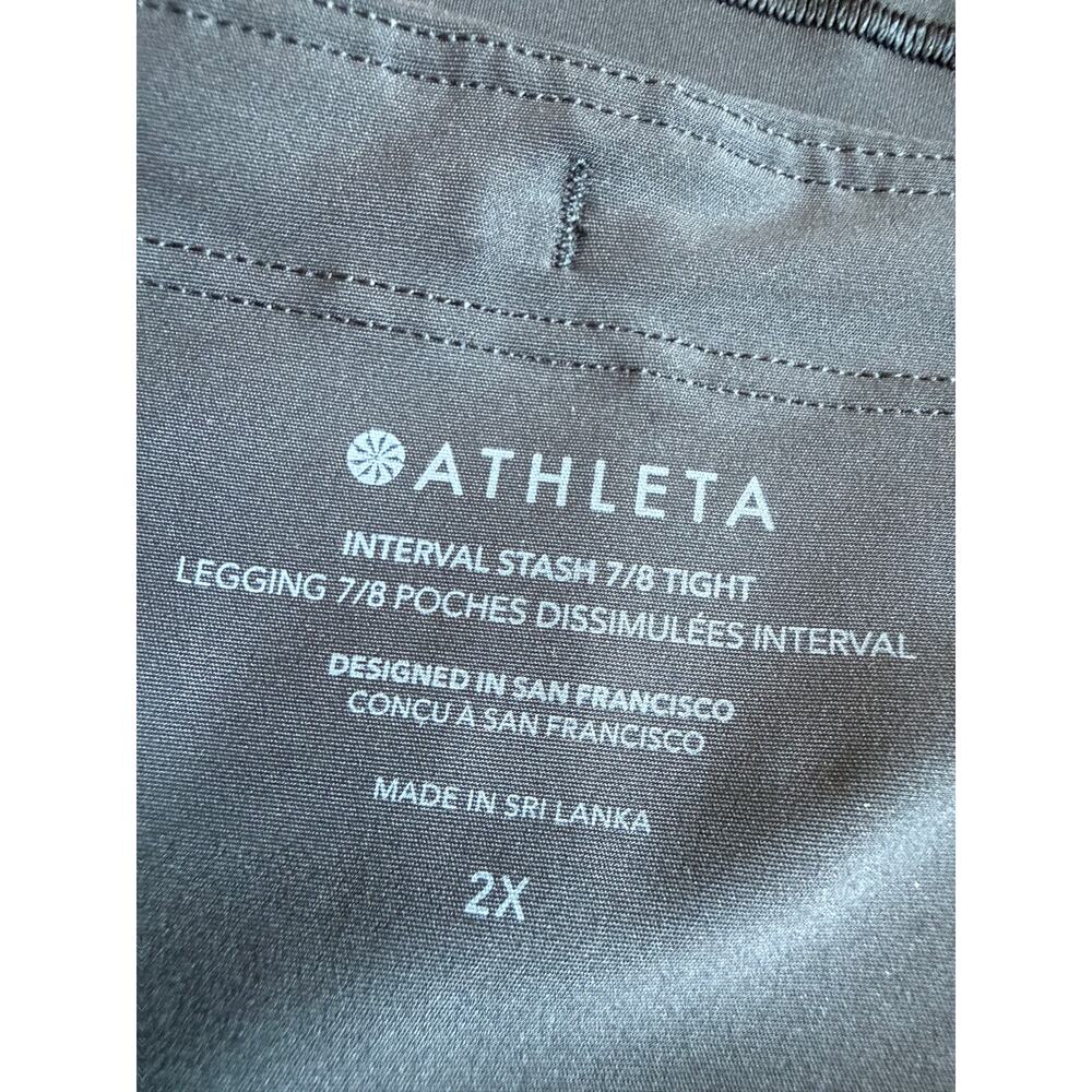 NEW Athleta Interval Stash High Rise 7/8 Tight Legging Black Women's 2X - Picture 15 of 15